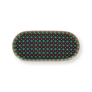 Pip Studio - Berry Blues Clover Green - Plateau voor Suikerpot en Melkkan - 25x12cm