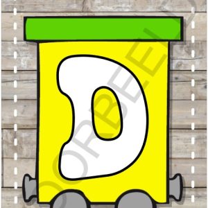 Printbestand naamslinger wagon D geel