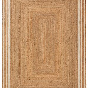 benuta jute vloerkleed Jutta - wit - 200x300 cm