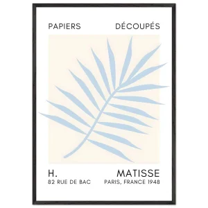 Artfulprints Poster met Lijst Matisse – Saltflower shapes grey   - 70x100 cm - Grijs
