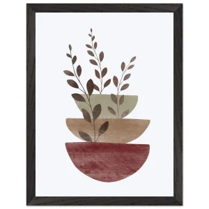 Artfulprints Poster met Lijst Boho – Layered peace   - 30x40 cm - Bruin