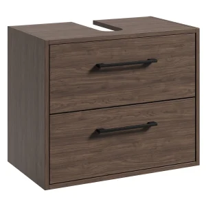 Badplaats Wastafelkast Florence 60 x 35 x 47 cm – Walnoot Bruin – Onderkast met Uitsparing