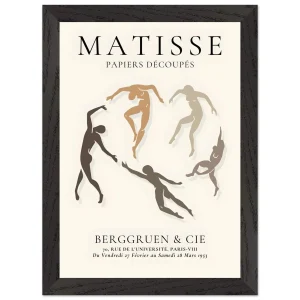 Artfulprints Poster met Lijst Matisse – The human ring II   - A4 21x29.7 cm - Meerkleurig