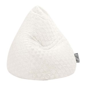 Sitting Point Zitzak Beanbag Fluffy Hearts L – Wit