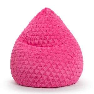 Sitting Point Zitzak Beanbag Fluffy Hearts XL – Pink