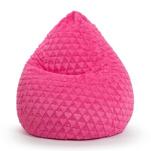 Sitting Point Zitzak Beanbag Fluffy Hearts L – Pink