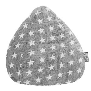 Sitting Point Zitzak Beanbag Fluffy Stars XL – Grijs