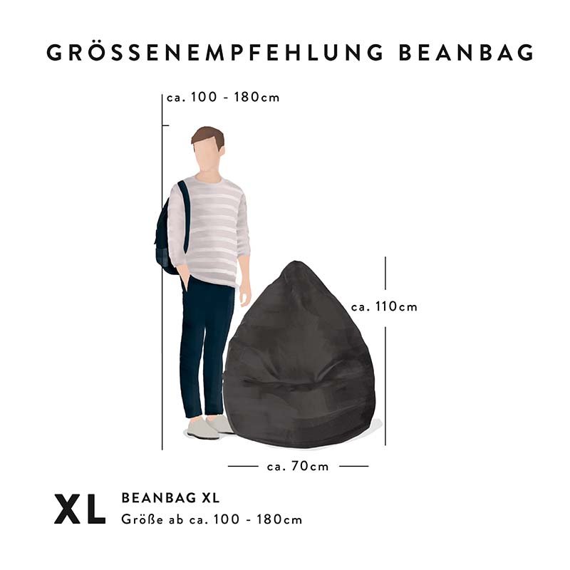 Sitting Point Zitzak Beanbag Karolina – Taupe - Afbeelding 4