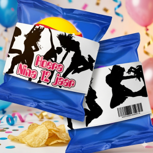 Chips wikkel printable Dansers zwart
