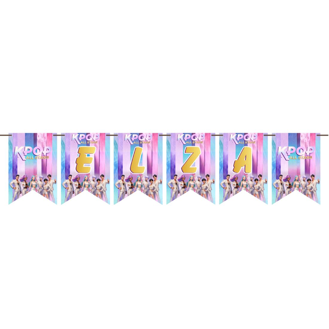 Naamslinger Kpop All Stars printable aantal letters/leestekens - Afbeelding 5