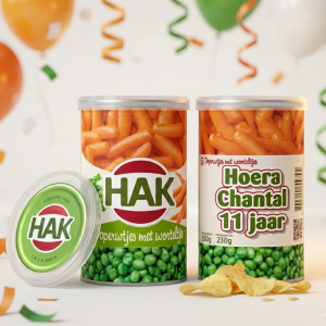 Pringles wikkel 70 gr printable Hak doperwtjes met worteltjes