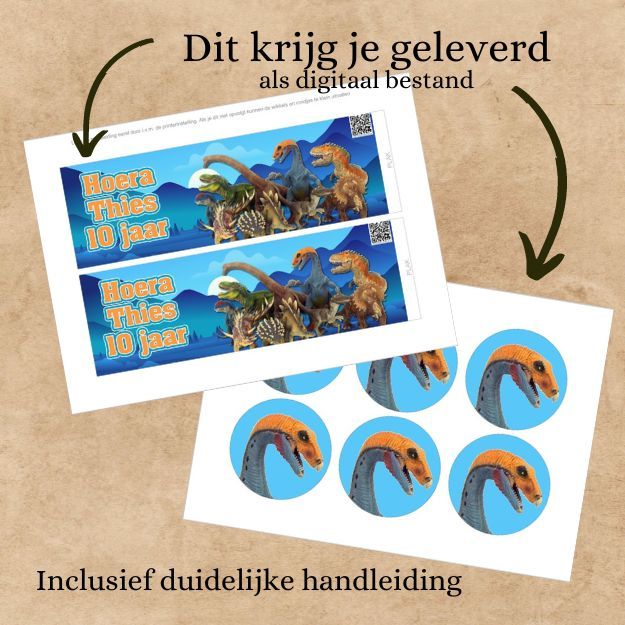 Pringles wikkel printable Dino blauw - Afbeelding 4