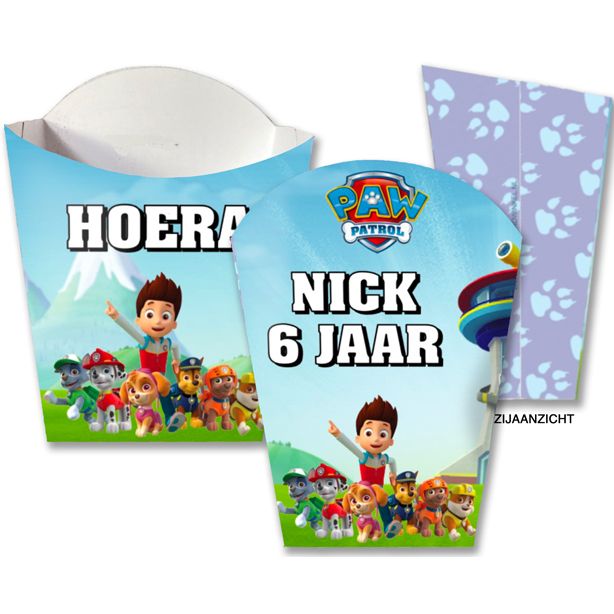 Traktatie frietbakje printable Paw Patrol - Afbeelding 3