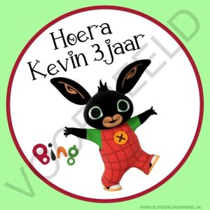 Sluitsticker printable gepersonaliseerd Bing Bunny