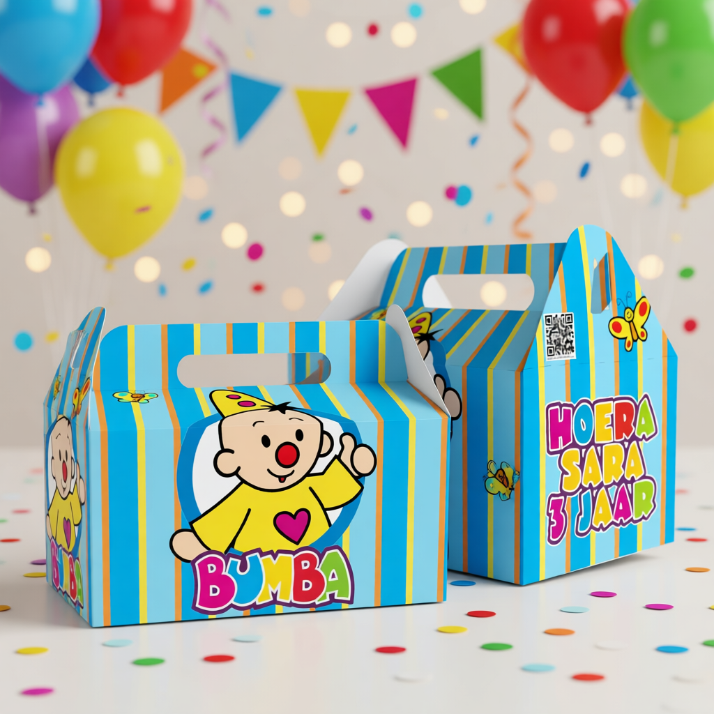 Uitdeelbox traktatie printable Bumba
