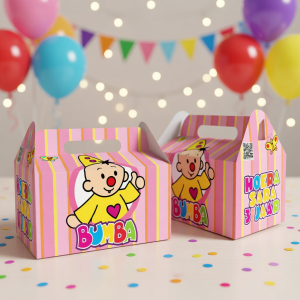 Uitdeelbox traktatie printable Bumba rose