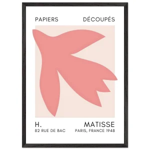 Artfulprints Poster met Lijst Matisse – Shapes in the air taupe   - 50x70 cm - Taupe