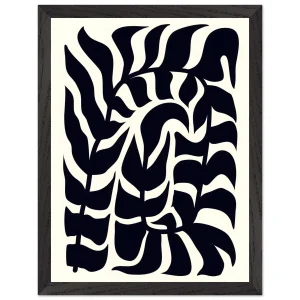 Artfulprints Poster met Lijst Matisse – Seafoam abstraction   - 30x40 cm - Zwart / Wit