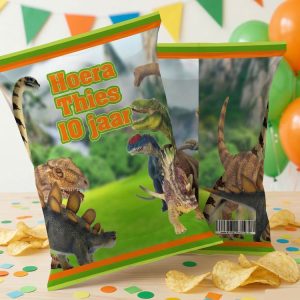 Chips zakje printable Dino