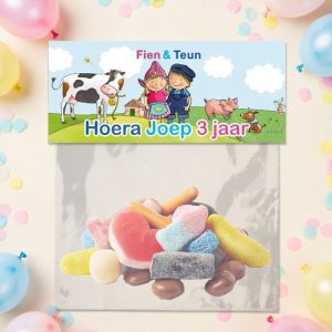 Snoepzak label printable Fien & Teun B