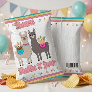Chips zakje printable Alpaca