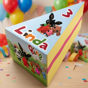 Taartpunt doosje printable Bing Bunny