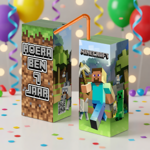 Drinkpakjes wikkel printable Minecraft