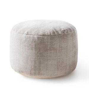 benuta poef Nova - lichtgrijs - 55x55x30 cm