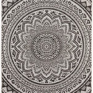 benuta binnen- en buitenkleed Cleo - wit/zwart - 240x340 cm