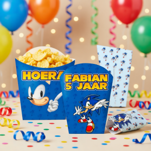 Traktatie frietbakje printable Sonic