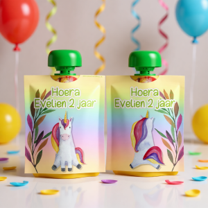 Knijpfruit wikkel printable Unicorn