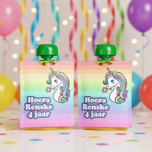 Knijpfruit wikkel printable Unicorn B