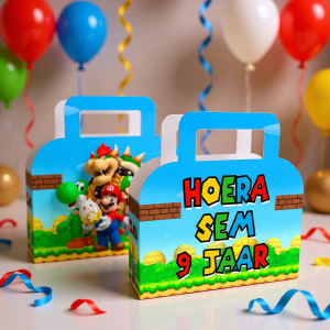 Traktatie koffertje printable Super Mario