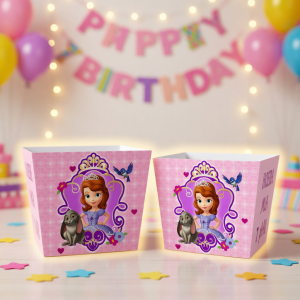 Popcorn bakje laag printable Sofia het prinsesje