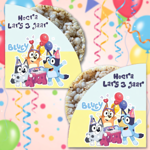 Rijstwafel wikkel printable Bluey