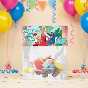 Snoepzak label printable Juf Roos