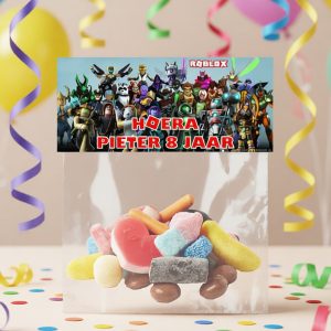 Snoepzak label printable Roblox A