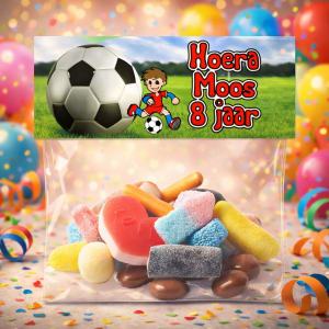 Snoepzak label printable Voetbal A