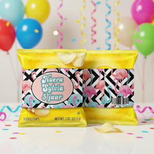 Chips wikkel printable Flamingo B