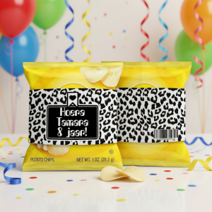 Chips wikkel printable Panterprint zwart/wit