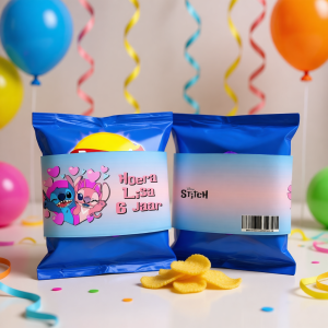 Chips wikkel printable Stitch en Angel