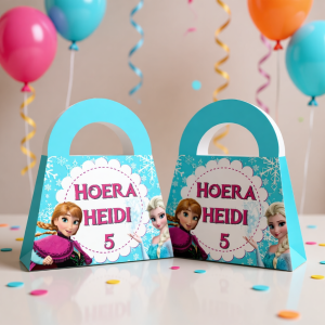 Traktatie tasje driehoek printable Frozen