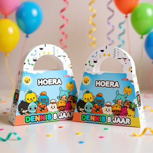 Traktatie tasje driehoek printable Toca Boca