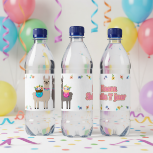 Water/drinkfles etiket printable Alpaca
