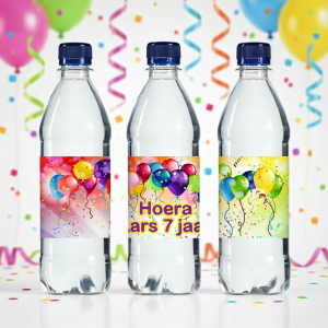Water/drinkfles etiket printable Ballonnen