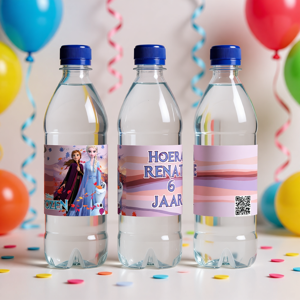 Water/drinkfles etiket printable Frozen B - Afbeelding 2