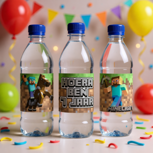 Water/drinkfles etiket printable Minecraft